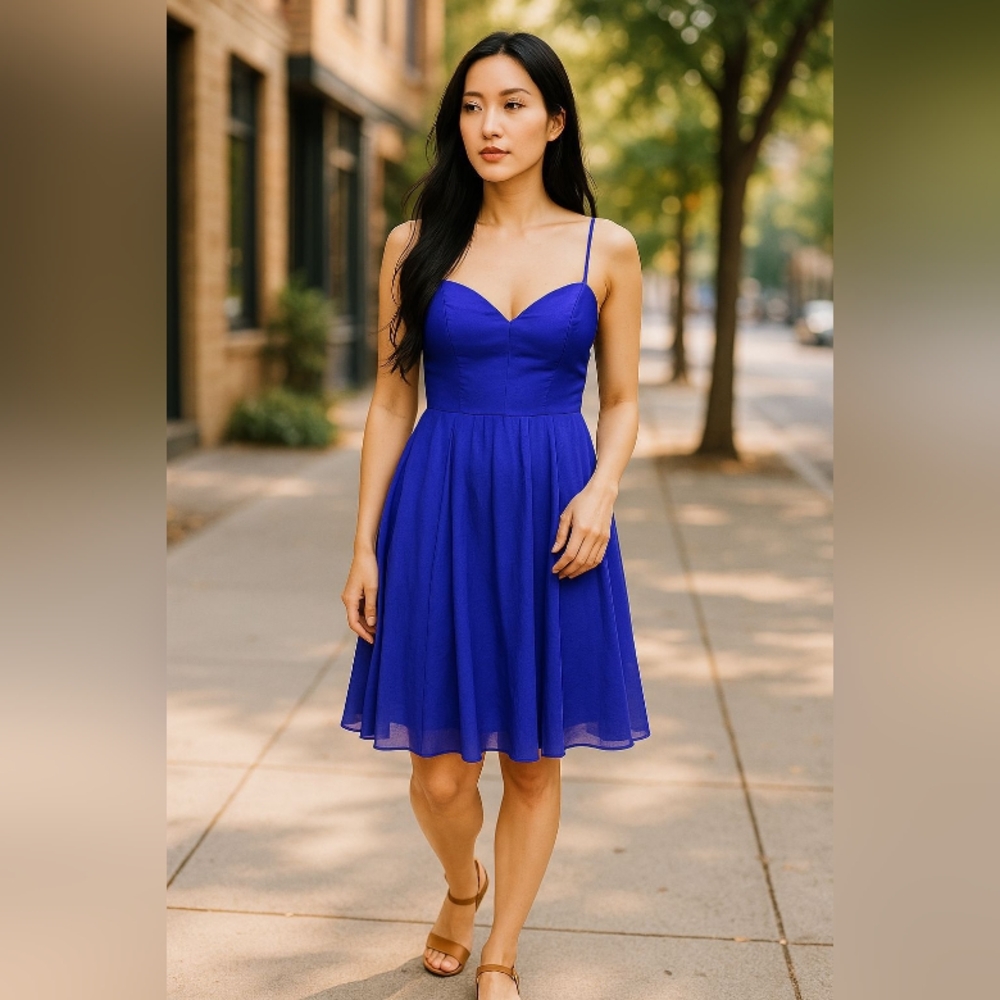ARDEN B Vibrant Purple Strapless Dress - Picture 4 of 7
